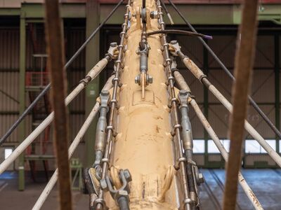 Segelschulschiff GREIF Bugspriet wieder montiert