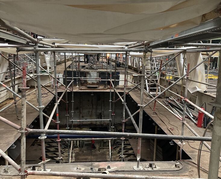 GREIF Werft Einhausung Gerüst