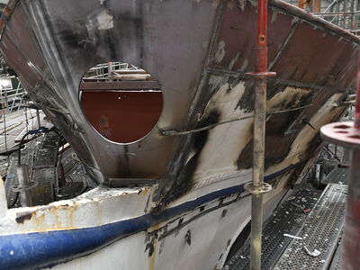 Segelschulschiff GREIF neue Bugspitze