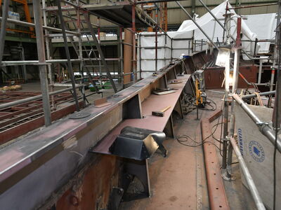 Segelschulschiff GREIF Nagelbänke werden restauriert