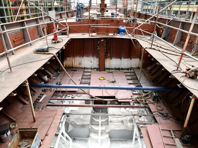 Segelschulschiff GREIF Werft Zwischendeck wird verschlossen