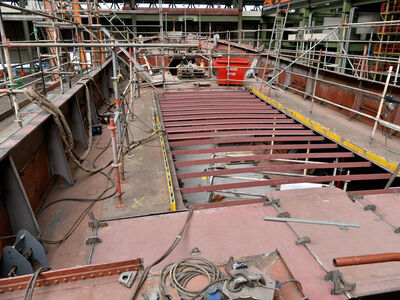 Segelschulschiff GREIF Werft Zwischendeck wird verschlossen