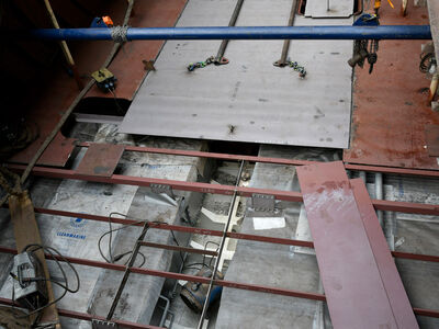 Segelschulschiff GREIF Werft Zwischendeck wird verschlossen