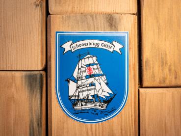 Aufkleber GREIF blau / Wappen